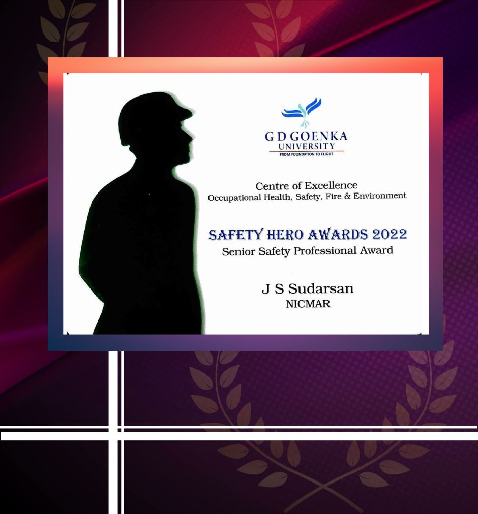 Dr Js Sudarsan Awarded As “safety Hero 2022” By Gd Goenka University 6049